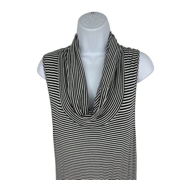 Dolan Left Coast Collection Striped Sleeveless Maxi Dress With Cowl Neck Sz M - Picture 2 of 7